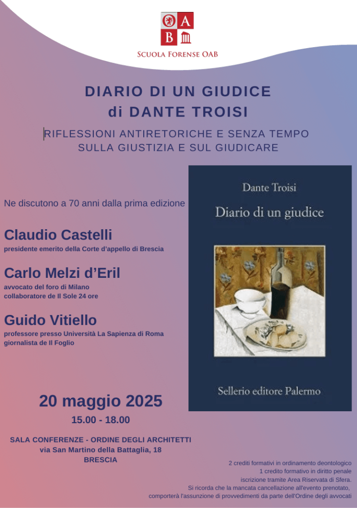 Diario di un giudice di Dante Troisi