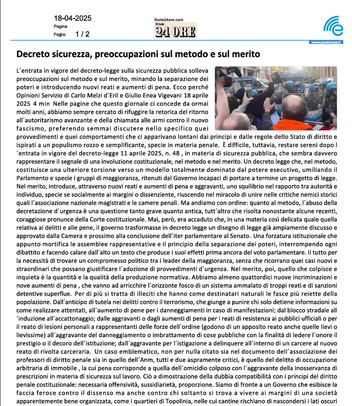 decreto sicurezza